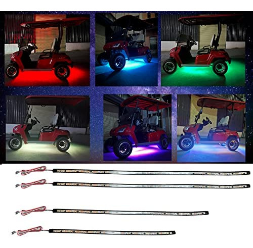 S Kit Tira Luz Led Para Carrito Golf Iluminacion Neon Techo