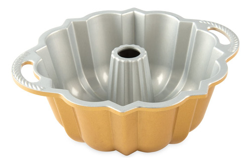 Nordic Ware Anniversary Bundt 6 Tazas, Color Dorado