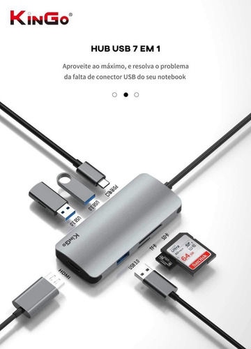 Adaptador Hub Macbook Pro/air Usb C Hdmi 4k Kingo T1015