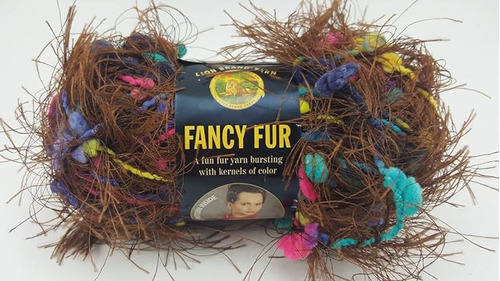 Lion Brand Fur Yarn Granulos De Chocolate