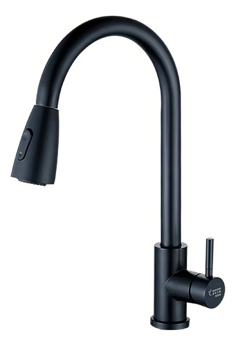 Llave Monomando Lavaplatos Profesional Extraíble Negra Color