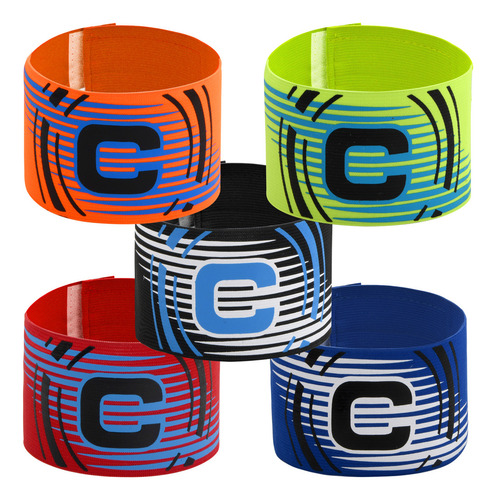 Bandas De Capitán Elásticas Para Fútbol, Rugby, 5 Uds