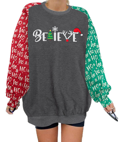 Fashgl Sudadera Con Texto En Inglés Believe Believe Para M.