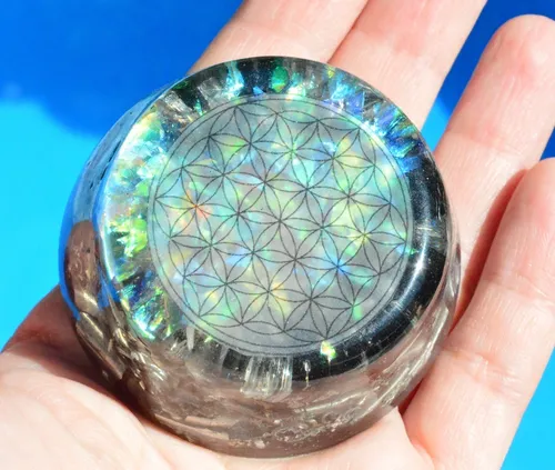Orgon Orgonite Tumbatorres Con Mandala Protección Energética
