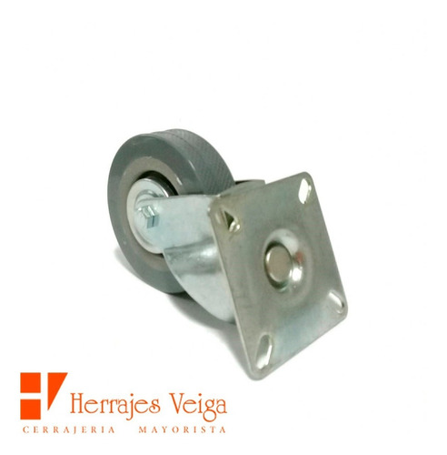 Imagen 4 de 9 de Rueda 75mm Diametro Reforzada Con Base Giratoria Goma Acero