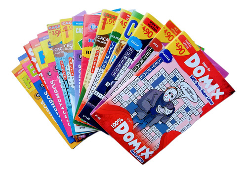 Kit 50 Revistas Cruzadas Caça Cripto Numerix Letrix Sortidos