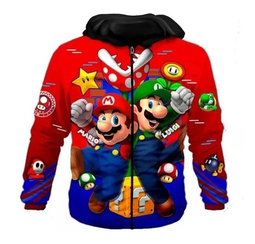 Chaqueta  Niño Minecraft - Roblox - Mario Bros - Sonic