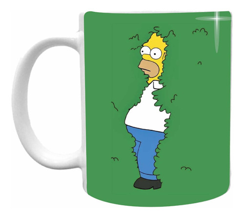 Taza Homero Simpson - Arbustos - Cerámica Importada Oferta! 