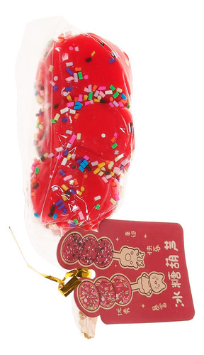 Squishy Mochi Caramelos Confitados C/bolsita Kawaii Color Rojo