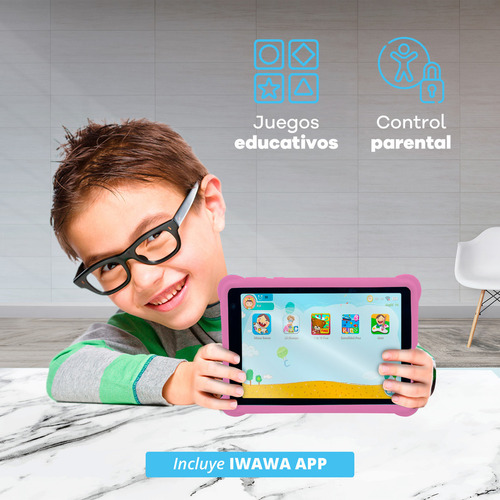 Tablet Niños T-go Pegasus Kids Android Octacore 4gb 64gb Aplicación Con Juegos Funda Rosa