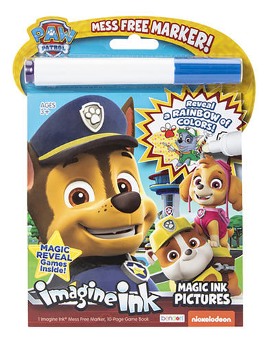 Libreta Cuaderno Colorear Paw Patrol Imagine Ink Magic Ink