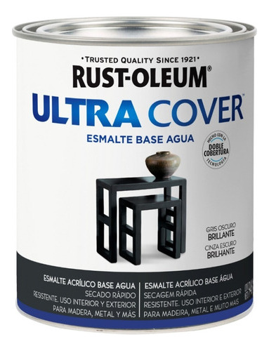 Esmalte Al Agua Ultra Cover Sati/brilla 946 Ml Rust Oleum Mm