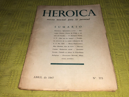 Revista Heroica Abril De 1947 Nº. 223