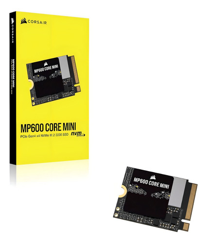 Ssd M.2 2230 Corsair Mp600 Core Mini 2tb Nvme Pcie Gen4 X4 Cssd-f2000gbmp600cmn Velocidade Leitura Até 5000mb/s Gravação 3800mb/s Preto
