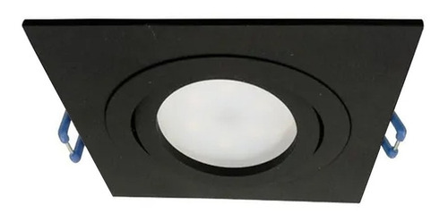 Imagen 1 de 8 de Spot Embutir Aluminio Cuadrado Blanco Negro Fidel Dicro Led