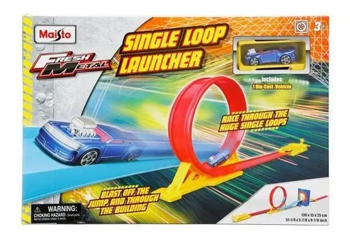 comprar Pista De Autos Maisto Single Loop Launcher Lanzador + 1 Auto