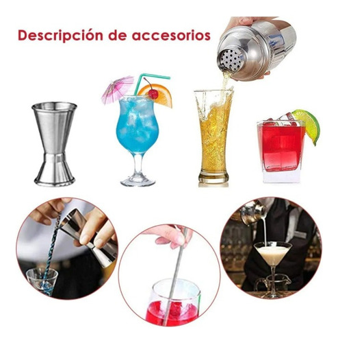 333 Kit3 Cocktail Agitación De Bebidas Frías De Acero