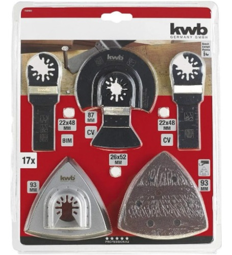 Set Kit Accesorios Kwb Para Oscilante 17 Piezas 708900