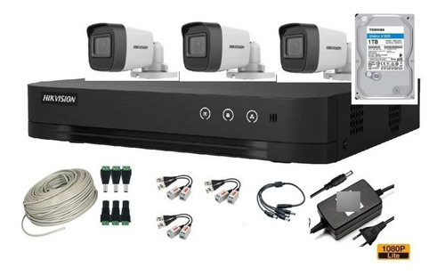 Kit Dvr Profesional De 3 Cámaras 2mp + Disco 1tb Magnotecspa