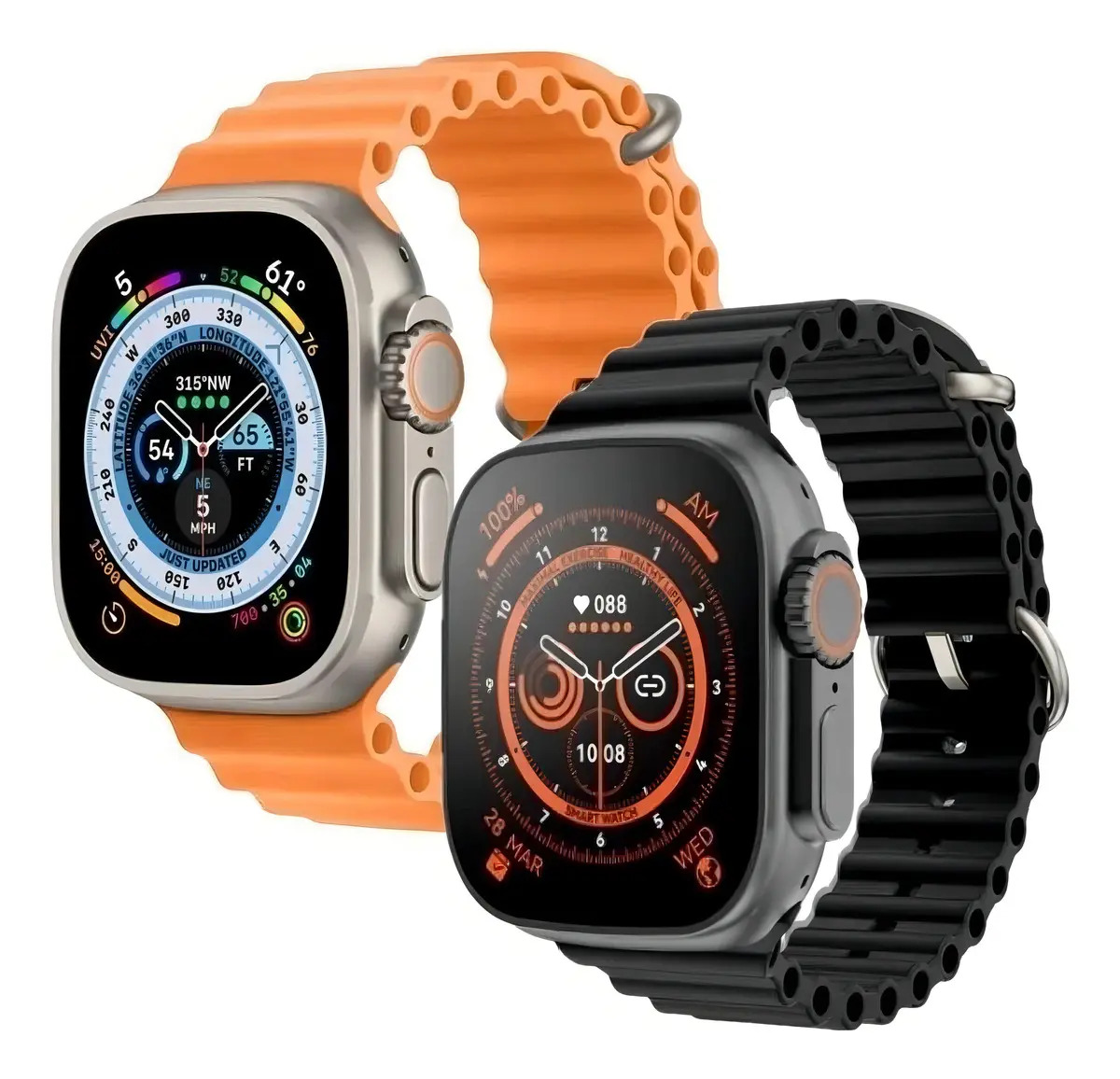 Relógio Smartwatch Khostar S8 Ultra Pro Max à Prova D'água 49mm GPS Laranja