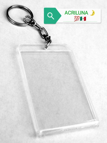Imagen 2 de 4 de Llaveros De Acrilico De 2mm Cristal 3,5x5cm 150pzas $710