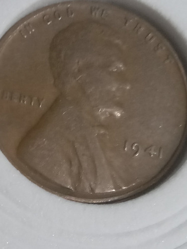 Moneda Penny One Cent Dollar 1941 Sin Ceca De Colección 