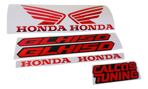 Calco Honda Glh 150 Rojo Cromado