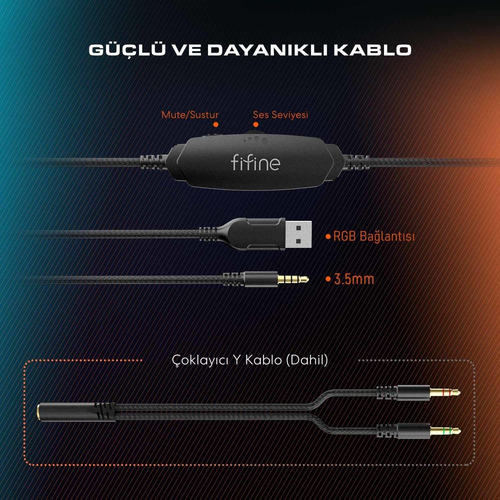 Auriculares Para Juegos Fifine Ampligame H3 Con Micrófono De