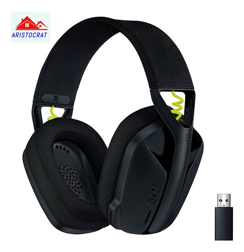 Headset gamer sem fio Logitech G435 preto