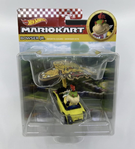 Hot Wheels Mariokart Bowser Jr. Sports Coupe + Bowser Kite