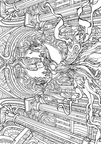 Haunted House | Libro Anillado Colorear Pintar Fibra | Thoc
