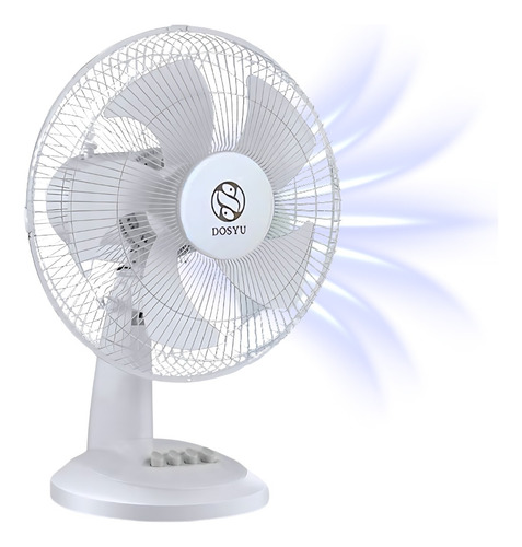 2 Piezas Ventilador De Mesa 16 Pulgadas Oscilatorio 5 Aspas Estructura Blanco Aspas Blanco Diámetro 36 Cm Frecuencia 60 Material De Las Aspas Plástico