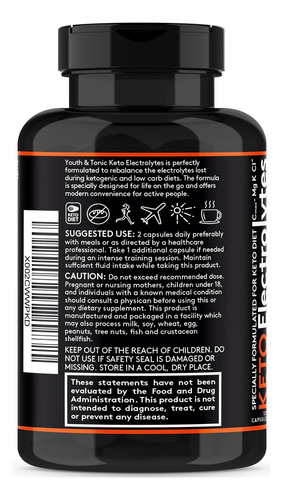 120 Mct Keto Electrolytes Pills | 150 Mg Magnesio Probio...
