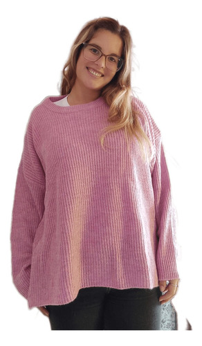 Sweater Mujer Cuello Redondo - Talles Grandes - 100% Lana