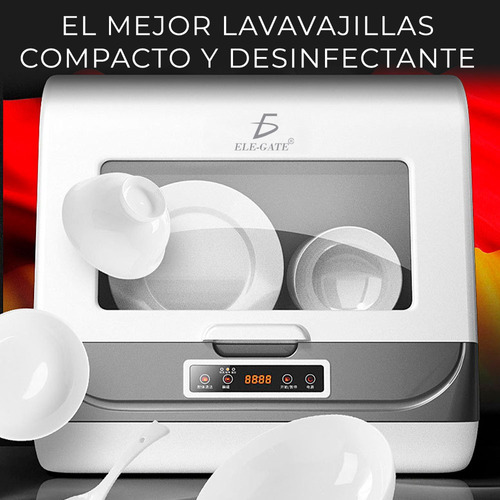 Mini Lavavajillas Portátil Depósito Agua Cocina Práctico