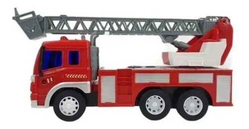 Camion Bomberos Escalera Juguete Luces Sonidos 27cm Fricción