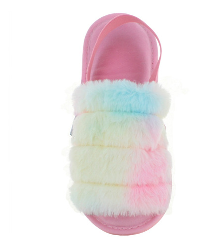 Arra Pantufla Suave Resorte Arcoiris Afelpada Rosa Niña 8292