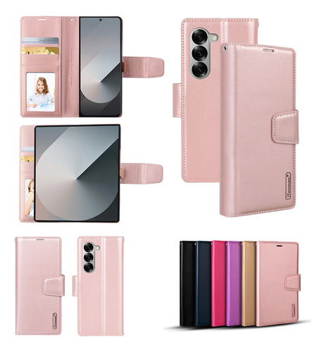 Para Samsung Z Fold4/5/6/7 Flip Wallet Funda De Teléfono De Cuero