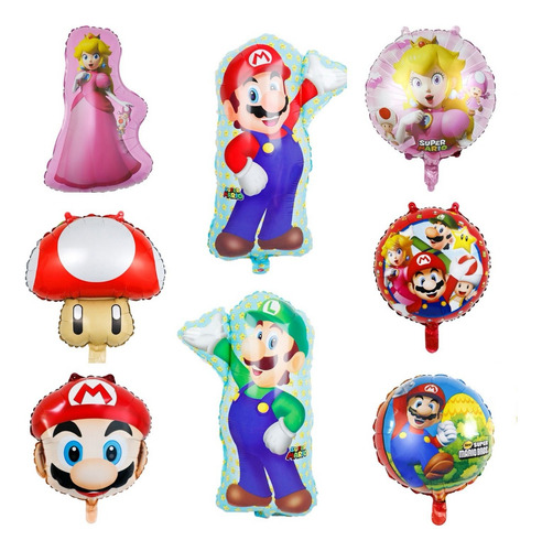 Globos Cumpleaños Decoracion Kit Fiesta Alusivo *mario Bros*
