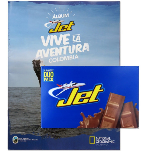 Álbum Jet Vive La Aventura Colombia Nuevo + 96 Chocolatinas