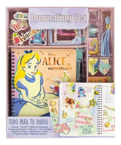 Set Alicia Crea Tu Propio Diario Libreta Y Accesorios