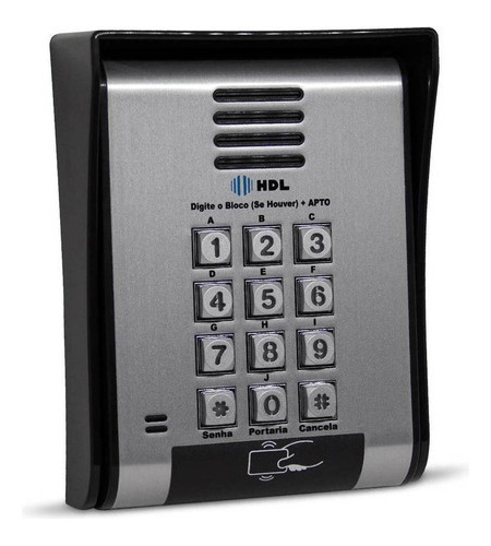 Interfone Hdl 9 Pontos Completo Com Leitor Rfid Cartão Tag Cor Preto 127/220V