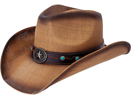 Sombrero De Vaquero De Paja Tejida Para Hombre Y Mujer