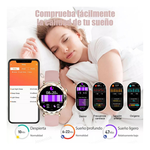 Reloj Inteligente Amoled Mujer Bluetooth Llamada Smartwatch