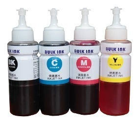 4 Frascos De Tinta Dye Universal 100ml P/ Sistema Continuo 