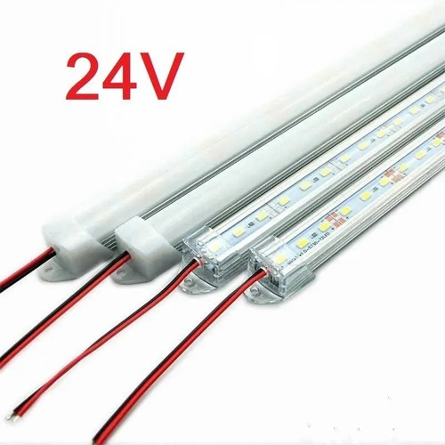 Imagem 1 de 2 de 01 Barra Led 24 V 50cm Branco Frio C/ Calha