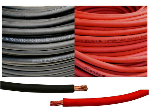 Windynation - Cable De Soldadura De Cobre Calibre 2, Rojo Y