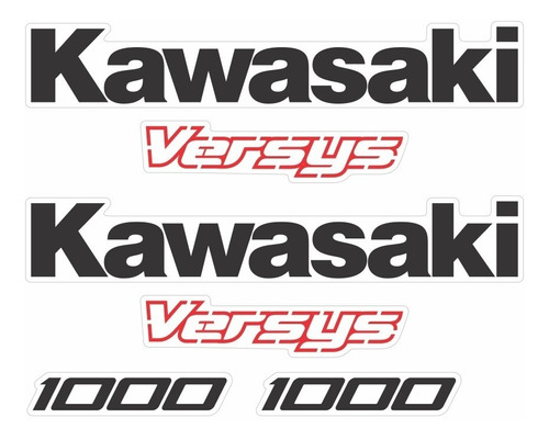 Kit Jogo Faixa Emblema Adesivo Kawasaki Versys 1000 Vrs18
