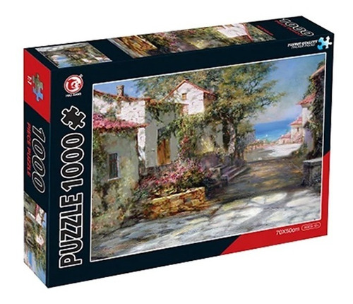 Imagen 3 de 5 de Puzzle 1000 Pzas Rompecabezas Cuadro Jardin Flores En Casa