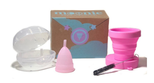 Copa Menstrual Certificada + Kit De Limpieza Y Esterilizador Color Rosa Talla G